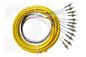 PVC, OM1, OM2 or OM3 Bundle Multi - Fiber Optic Pigtail for Video Transmission