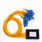 PLC 1×32 Fiber Optic Splitter ABS material SC connector 3.0mm diameter G657A1 fiber yellow cable