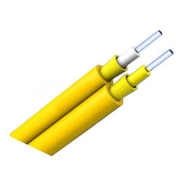 Коаксиальный оптический кабель волокна ПВК/ЛСЗХ крытый ГДЖФДЖБВ, желтое облегченное двухшпиндельное Зипкорд