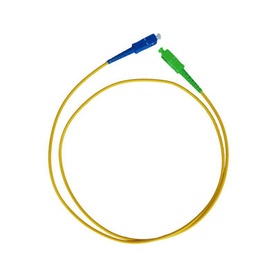 SX SM 0.9mm Fiber Optic Patch Cord , Telecom Grade SC / APC to SC / UPC LSZH Cable
