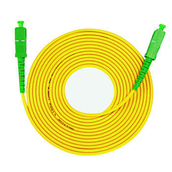 Соединительный кабель оптического волокна гибкого провода 3.0mm PVC/Yellow SM оптического волокна SC APC