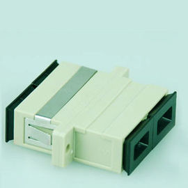 SC UPC PC optical fiber adapter Multimode beige color RoHS material Ceramic sleeve