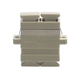SC UPC PC optical fiber adapter Multimode beige color RoHS material Ceramic sleeve