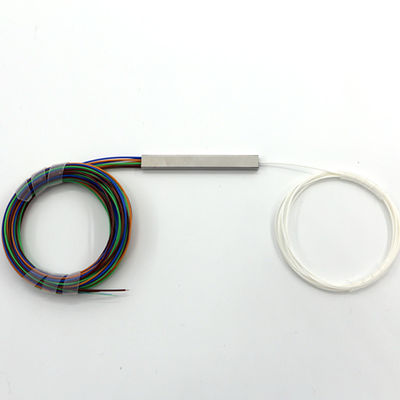 1X16 0.9mm Mini Blockless Fiber Optic Splitter Steel tube