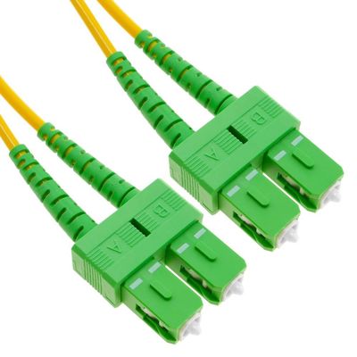 SM Duplex Fiber Optic Patch Cable , SC / APC Connector PVC Cable