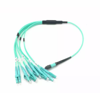 OM3 MPO - ядр 12 гибкого провода 3.0mm оптического волокна LC