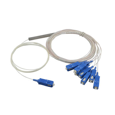 Splitter оптического волокна PLC 1×8, пакет ABS, кабель 0.9mm для сетей сетей FTTX/PON
